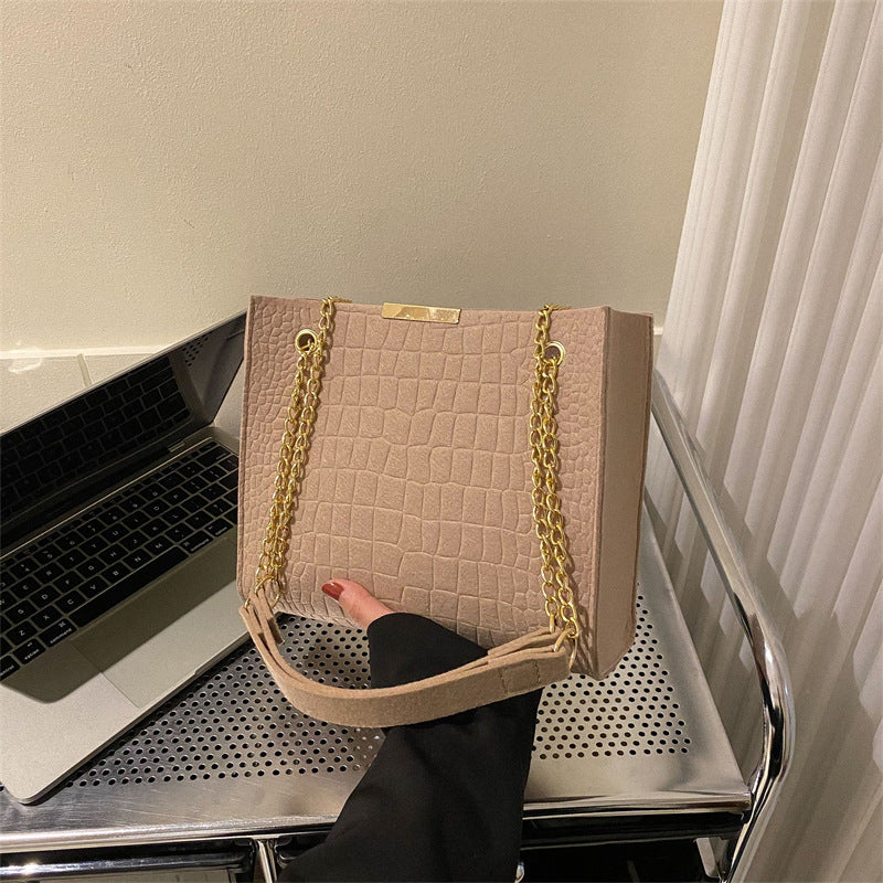 Wholesale Felt Leisure Chain Single Shoulder Crossbody Tote Bag